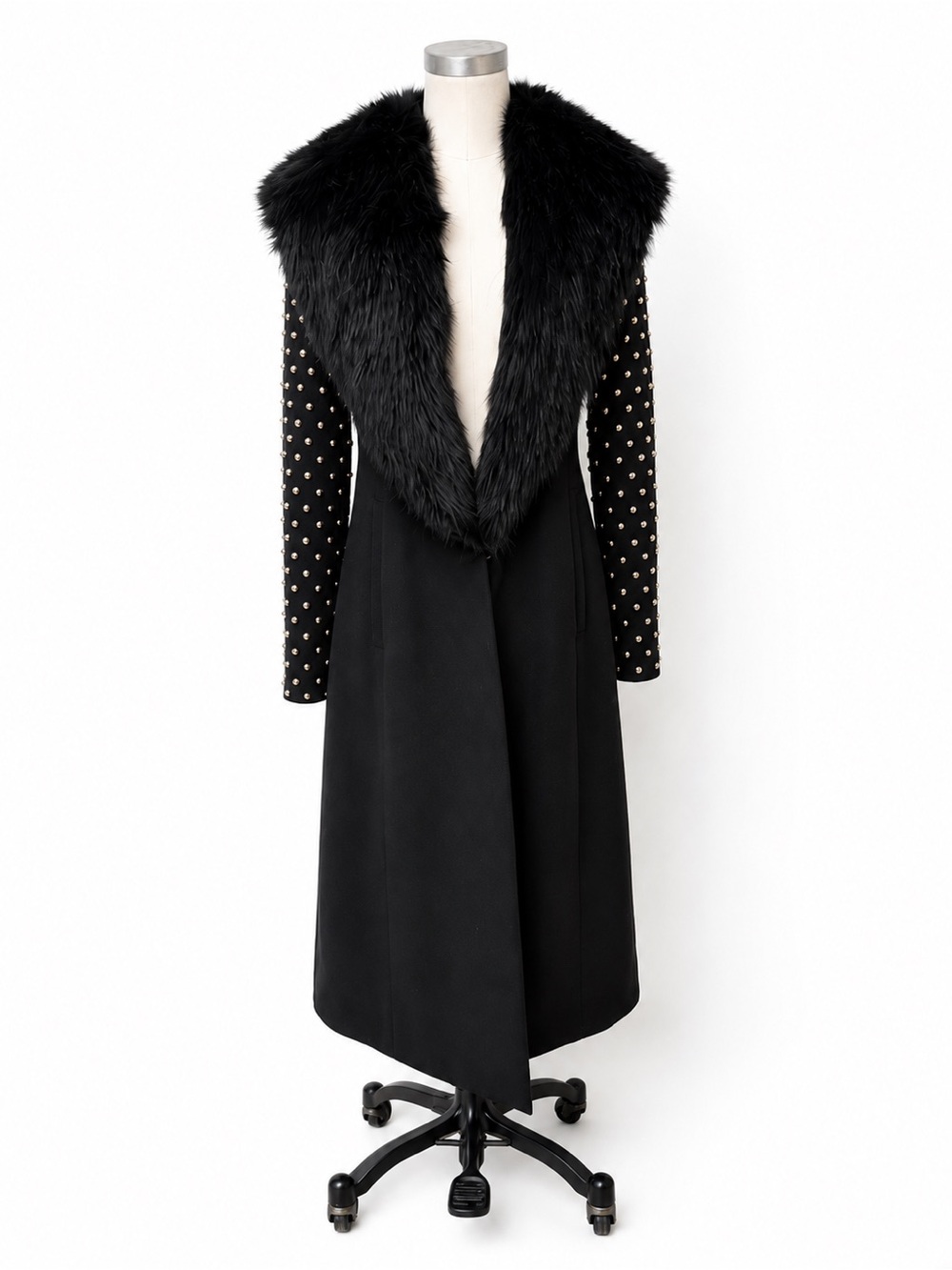 House of CB Studded Fur Coat
